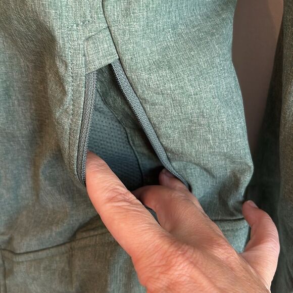 The North Face Women Calentito 2 Jacket Green Heather small Windwall Full-Zip - Picture 5 of 10